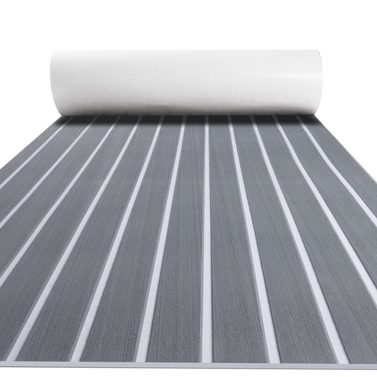 EVA Teak Foam Pro Series – Lichtgrijs met Witte Lijnen – 240x60 cm