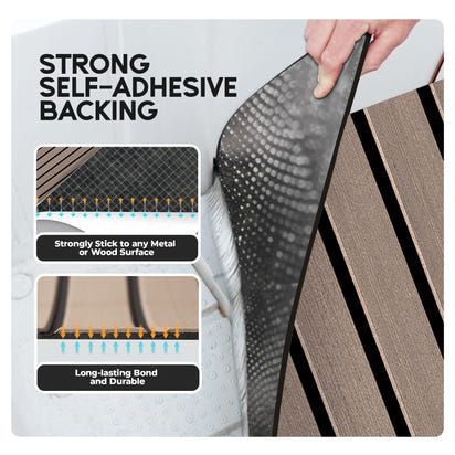 EVA Teak Foam Pro Series – Terra met Zwarte Lijnen – 240x60 cm