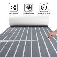 EVA Teak Foam Pro Series – Lichtgrijs met Witte Lijnen – 240x60 cm