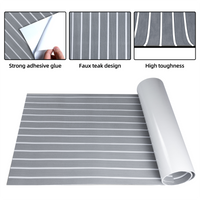 EVA Teak Foam Pro Series – Lichtgrijs met Witte Lijnen – 240x60 cm