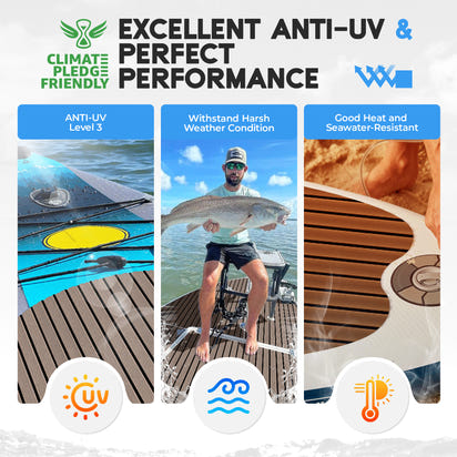 EVA Teak Foam Pro Series – Terra met Zwarte Lijnen – 240x60 cm