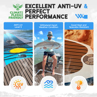 EVA Teak Foam Pro Series – Terra met Zwarte Lijnen – 240x60 cm