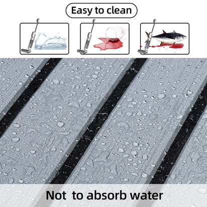 EVA Teak Foam Pro Series – Lichtgrijs met Zwarte Lijnen – 240x60 cm