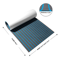 EVA Teak Foam Pro Series – Donkergrijs met Blauwe Lijnen – 240x60 cm