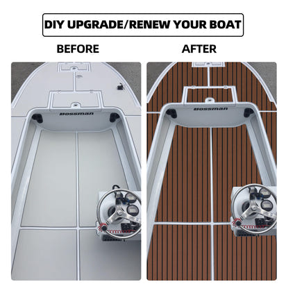 EVA Teak Foam Pro Series – Donkerbruin met Zwarte Lijnen – 240x60 cm