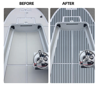 EVA Teak Foam Pro Series – Lichtgrijs met Zwarte Lijnen – 240x60 cm