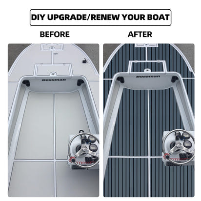 Mousse EVA Teak Série Pro – Gris foncé avec lignes noires – 240 x 60 cm